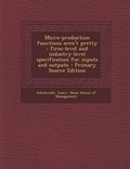 Cover: Micro-Production Functions Aren't Pretty - Nabu Press