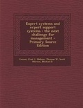 Cover: Expert Systems and Expert Support Systems - Nabu Press