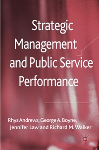 Enlarge image Cover: Strategic Management and Public Service Performance - Palgrave Macmillan