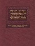 Cover: A Study of the Radiation of the Atmosphere - Nabu Press