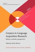 Cover: Corpora in Language Acquisition Research - John Benjamins Publishing Co