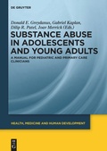 Cover: Substance Abuse in Adolescents and Young Adults - De Gruyter