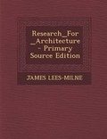 Cover: Research_for_architecture - Primary Source Edition - Nabu Press