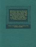 Cover: Bibliotheca Librorum Rariorum Universalis - Nabu Press