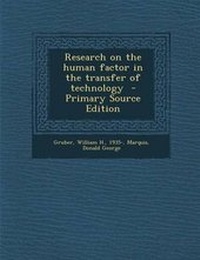 Enlarge image Cover: Research on the Human Factor in the Transfer of Technology - Nabu Press