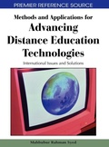 Cover: Methods and Applications for Advancing Distance Education Technologies - Information Science Reference