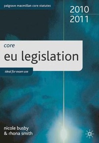 Enlarge image Cover: Core EU Legislation 2010-11 - Palgrave Macmillan