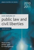 Cover: Core Statutes on Public Law and Civil Liberties 2010-11 - Palgrave Macmillan