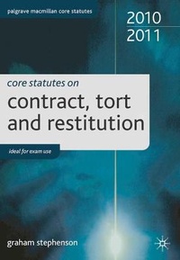 Abbildung von: Core Statutes on Contract, Tort and Restitution 2010-11 - Palgrave Macmillan
