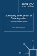 Cover: Autonomy and Control of State Agencies - Palgrave Macmillan
