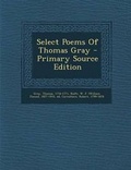 Cover: Select Poems of Thomas Gray - Nabu Press