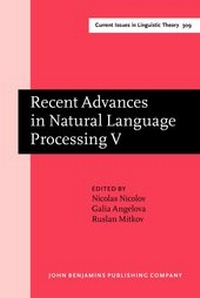 Abbildung von: Recent Advances in Natural Language Processing V - John Benjamins Publishing Co