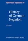Cover: History of German Negation - John Benjamins Publishing Co