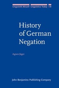 Enlarge image Cover: History of German Negation - John Benjamins Publishing Co