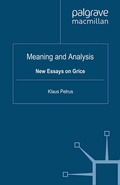Cover: Meaning and Analysis: New Essays on Grice - Palgrave Macmillan
