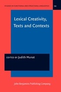 Cover: Lexical Creativity, Texts and Contexts - John Benjamins Publishing Co