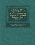 Cover: A History Of The English Poor Law - Nabu Press