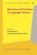 Cover: Structure and Variation in Language Contact - John Benjamins Publishing Co