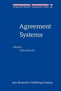 Enlarge image Cover: Agreement Systems - John Benjamins Publishing Co