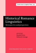 Cover: Historical Romance Linguistics - John Benjamins Publishing Co