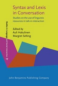 Enlarge image Cover: Syntax and Lexis in Conversation - John Benjamins Publishing Co