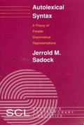 Cover: Autolexical Syntax - University of Chicago Press