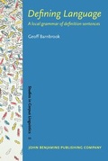 Cover: Defining Language - John Benjamins Publishing Co