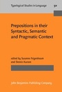 Cover: Prepositions in their Syntactic, Semantic and Pragmatic Context - John Benjamins Publishing Co