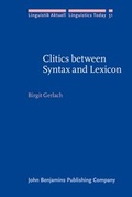 Cover: Clitics between Syntax and Lexicon - John Benjamins Publishing Co