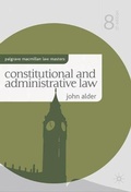Cover: Constitutional and Administrative Law - Palgrave Macmillan