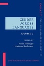 Cover: Gender Across Languages - John Benjamins Publishing Co