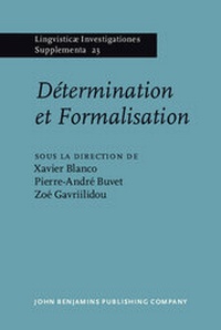 Enlarge image Cover: Determination et Formalisation - John Benjamins Publishing Co