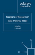 Cover: Frontiers of Research in Intra-Industry Trade - Palgrave Macmillan