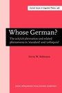 Cover: Whose German? - John Benjamins Publishing Co