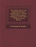 Cover: Vierteljahrschrift Der Naturforschenden Gesellschaft in Zurich. Funfunddreissigster Jahrgang. Erstes Heft. - Primary Source Edition - Nabu Press