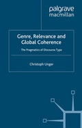 Cover: Genre, Relevance and Global Coherence - Palgrave Macmillan