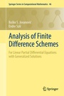 Cover: Analysis of Finite Difference Schemes - Springer