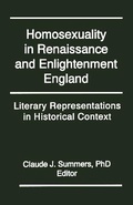 Cover: Homosexuality in Renaissance and Enlightenment England - Routledge
