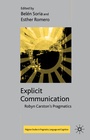 Cover: Explicit Communication - Palgrave Macmillan