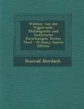 Cover: Walther Von Der Vogelweide - Nabu Press