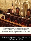 Cover: 187th Airborne Regimental Combat Team Airborne Operations - BiblioBazaar, LLC