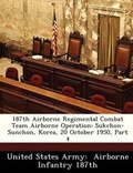 Cover: 187th Airborne Regimental Combat Team Airborne Operation - BiblioBazaar, LLC