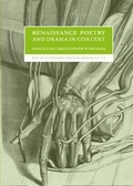 Cover: Renaissance Poetry and Drama in Context - Cambridge Scholars Publishing