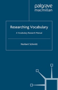 Abbildung von: Researching Vocabulary - Palgrave Macmillan