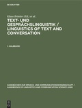 Cover: Text- und Gespr&auml;chslinguistik 1. Halbband - De Gruyter Mouton