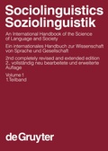 Cover: Sociolinguistics / Soziolinguistik. Volume 1 - De Gruyter Mouton