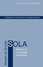 Cover: Investigations in Instructed Second Language Acquisition - De Gruyter Mouton