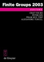 Cover: Finite Groups 2003 - De Gruyter