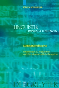 Enlarge image Cover: Metasprachdiskurse - De Gruyter