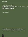 Cover: W&ouml;rterb&uuml;cher / Dictionaries / Dictionnaires. 2. Teilband - De Gruyter Mouton
